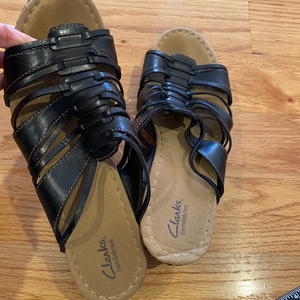 Clarks wedge sandal - never worn!!